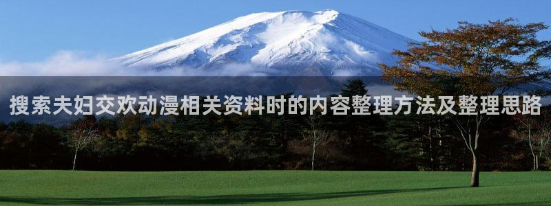 工口动漫里番在线观看:搜索夫妇交欢动漫相关资料时的内容整理方法及整理思路配图